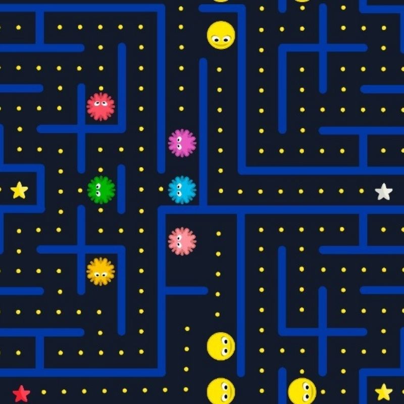 Corino BB Estampado Pac-Man - 1,40m de largura